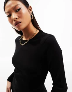 Design Petite Ultimate Slim Fit T-Shirt With Long Sleeves In Cotton In