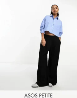 Design Petite Wide Leg Trouser In