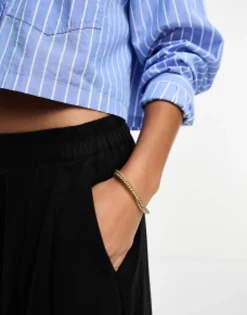 Design Petite Wide Leg Trouser In