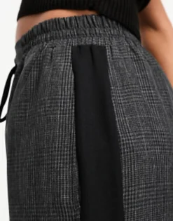 Design Pull On Trouser With Contrast Panel In
