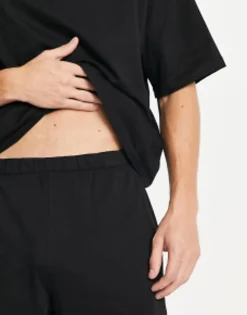 Design Pyjama Set With Oversized T-Shirt And Shorts In Jersey In