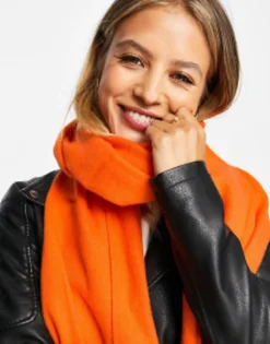 Design Raw Edge Scarf In Bright