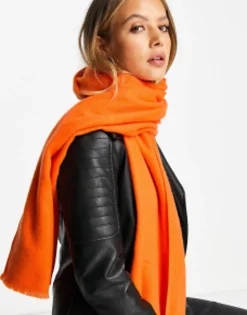 Design Raw Edge Scarf In Bright