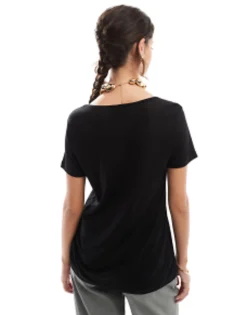 Design Relaxed V Neck T-Shirt In 2 Pack In Black And White