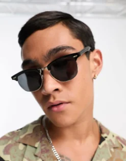 Design Retro Sunglasses With Smoke Lens In