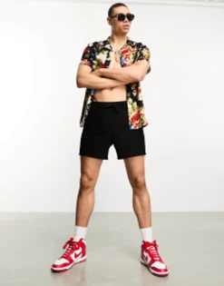 Design Revere Shirt In Bright Floral Print
