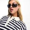 Design Rimless 90S Wrap Sunglasses With Smoke Lens