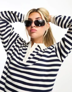 Design Rimless 90S Wrap Sunglasses With Smoke Lens