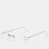 Design 90'S Rimless Fashion Glasses With Lens