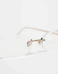 Design 90'S Rimless Fashion Glasses With Lens