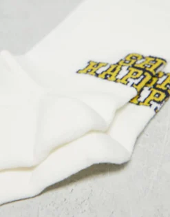 Design Shit Happens Slogan Socks In