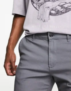 Design Skinny Chino Shorts In Shorter Length In