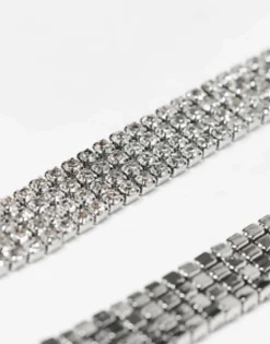 Design Skinny Cup Chain Diamante Chain Belt In