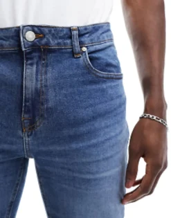 Design Skinny Jeans In Vintage Dark Blue
