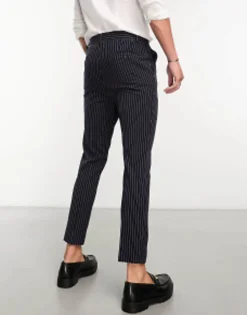 Design Skinny Smart Trousers In Pin Stripe