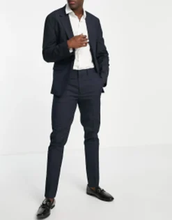 Design Skinny Suit Jacket In Navy