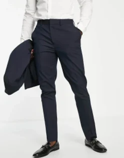 Design Skinny Suit Jacket In Navy
