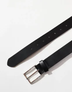 Design Smart Faux Leather Belt With Silver Buckle In