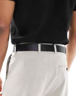 Design Smart Faux Leather Belt With Silver Buckle In
