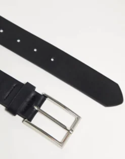 Design Smart Faux Leather Belt With Silver Buckle In
