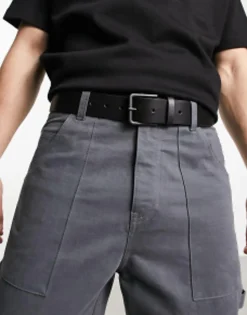 Design Smart Leather Belt With Matte Buckle In