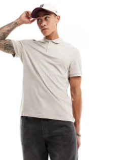 Design Smart Pique Polo Shirt In Taupe