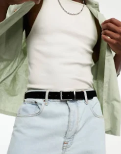 Design Smart Reversible Belt In And Suede Faux Leather