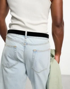 Design Smart Reversible Belt In And Suede Faux Leather