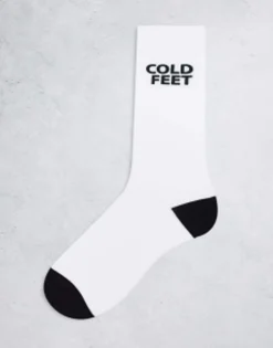 Design Sock With Cold Feet Slogan