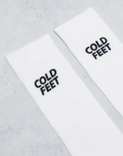 Design Sock With Cold Feet Slogan