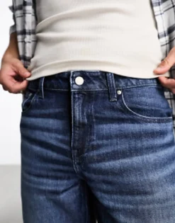 Design Stretch Slim Jeans In Vintage Dark Blue