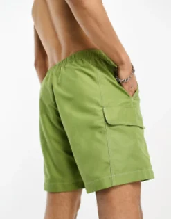 Design Swim Shorts In Mid Length With Cargo Pockets In
