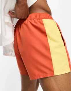 Design Swim Shorts In Short Length In Orange