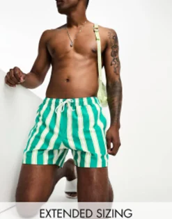 Design Swim Shorts In Short Length In Stripe