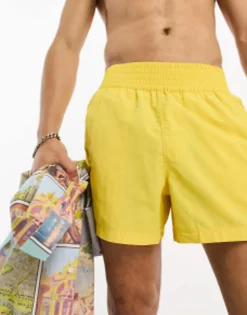 Design Swim Shorts In Short Length With Thick Waistband In