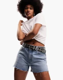 Design Tall Denim 'Relaxed' Short In Midwash