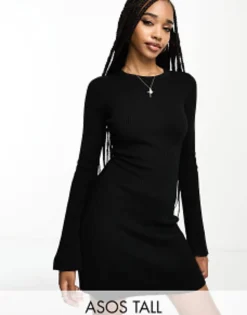 Design Tall Fit And Flare Mini Dress In