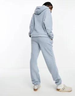 Design Tall Lounge Borg Hoodie & Jogger Set In