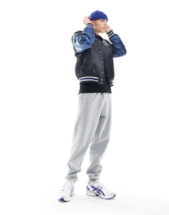 Design Tapered Heavyweight Joggers In Grey