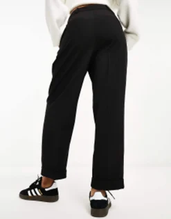 Design Tapered Trouser With Turn Up Hem In