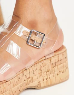 Design Terra Fisherman Flatform Sandals In Clear