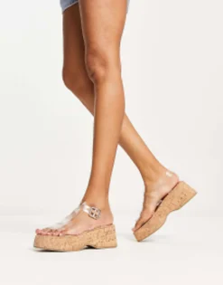 Design Terra Fisherman Flatform Sandals In Clear