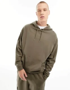 Design Tracksuit With Oversized Hoodie And Relaxed Joggers In Beige