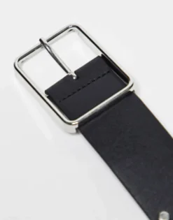 Design Waist And Hip Jeans Belt With Studding And Square Buckle