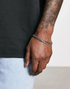 Design Waterproof Stainless Steel Chain Bracelet In Tone