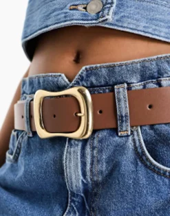 Design Wavy Buckle Waist And Hip Jeans Belt In