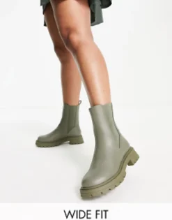 Design Wide Fit Alfie Chunky Chelsea Boots In