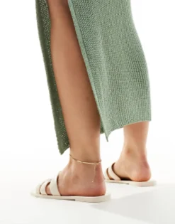 Design Wide Fit Fame Woven Jelly Flat Sandals In