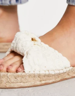 Design Wide Fit Jade Knotted Espadrille Mules In