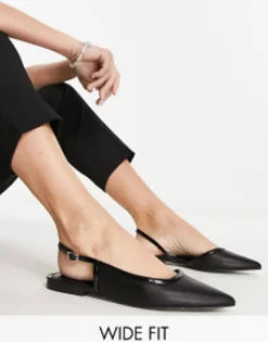 Design Wide Fit Lane Slingback Ballet Flats In